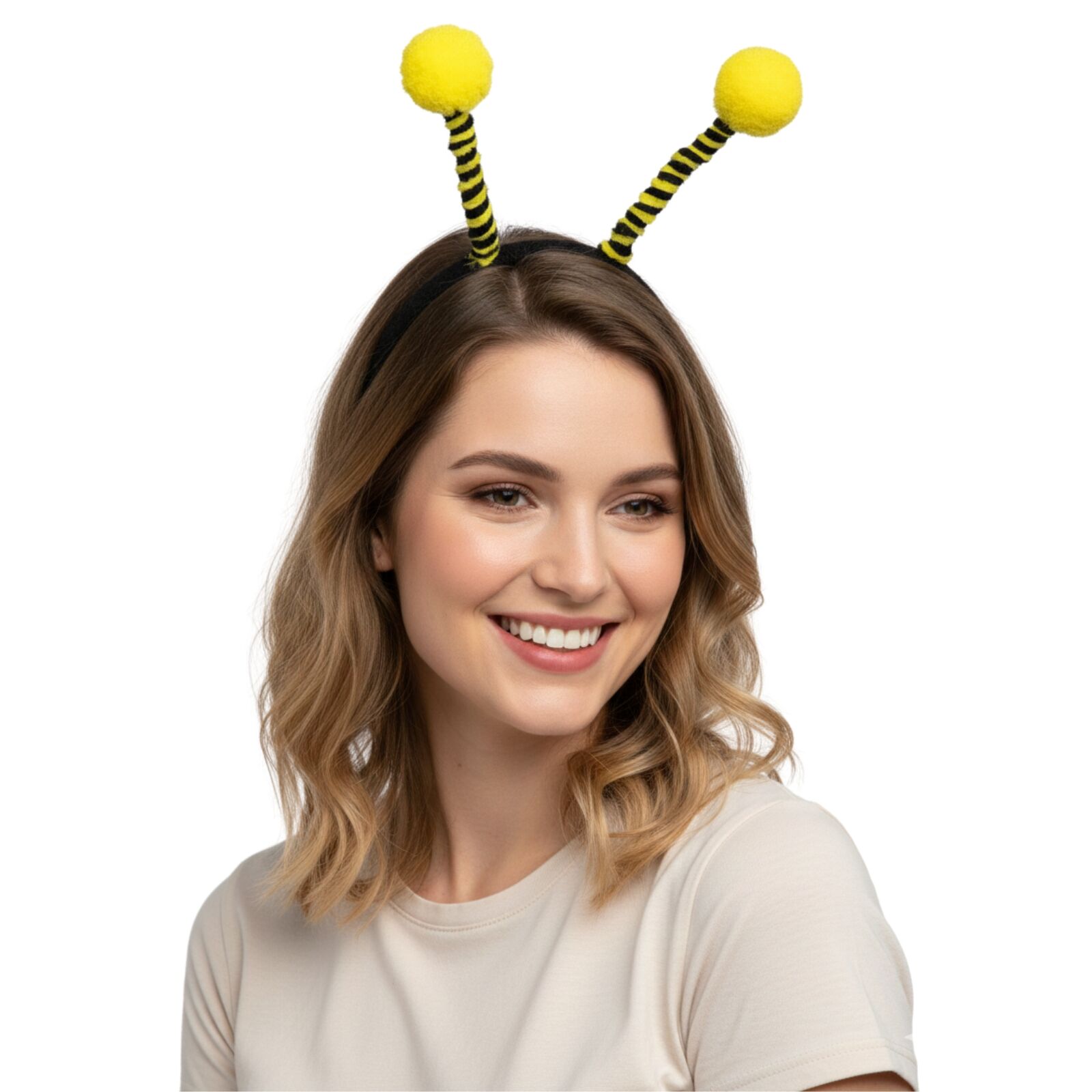 Bumble Bee Headband Headdress Yellow Bird Costume Accessory Bumble Head Band V563-17214-01