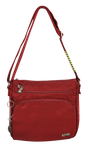 FIB Mens Crossbody Bag Satchel Adjustable Shoulder Strap Travel - Burgundy V563-1730RXXBURGUNDY