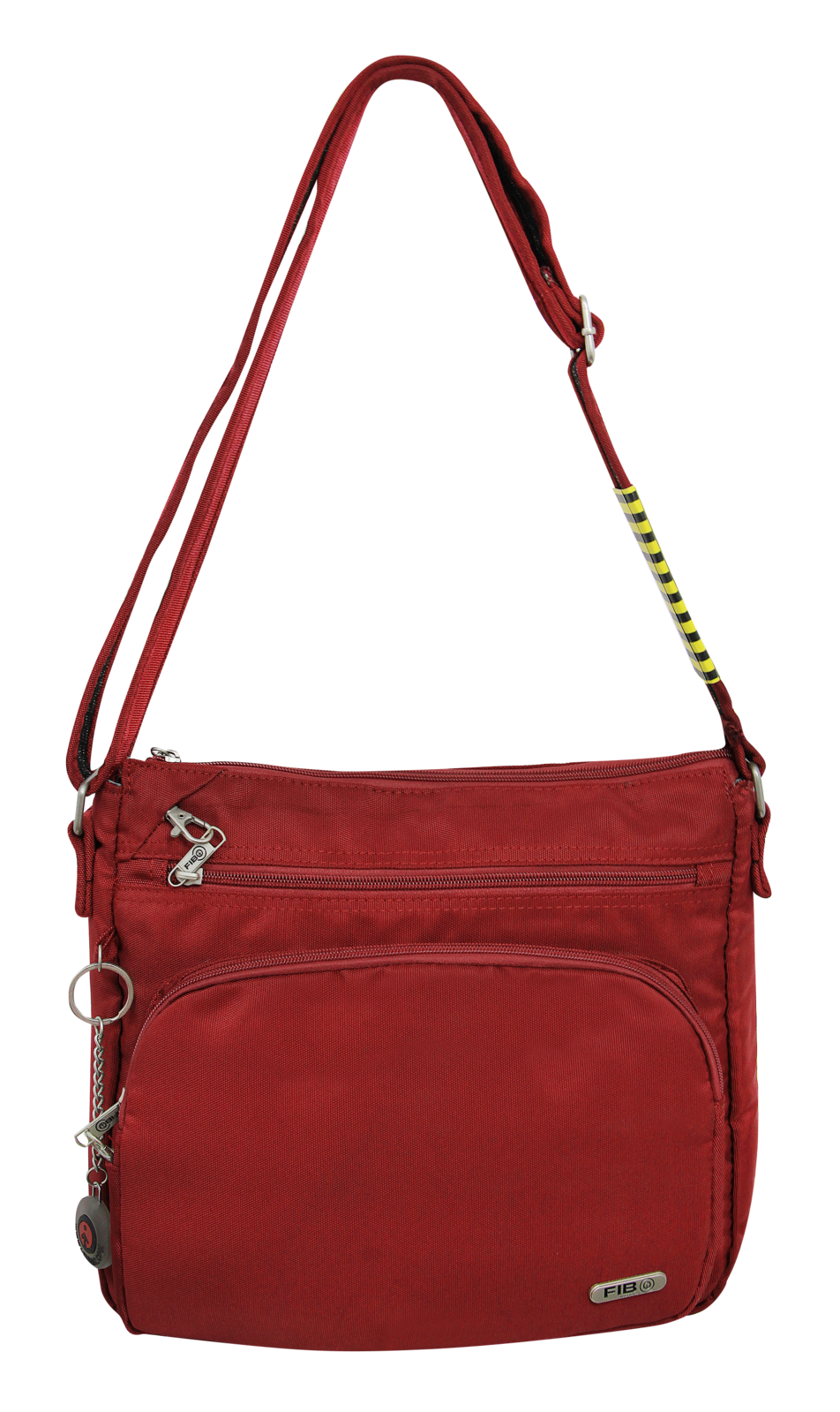 FIB Mens Crossbody Bag Satchel Adjustable Shoulder Strap Travel - Burgundy V563-1730RXXBURGUNDY