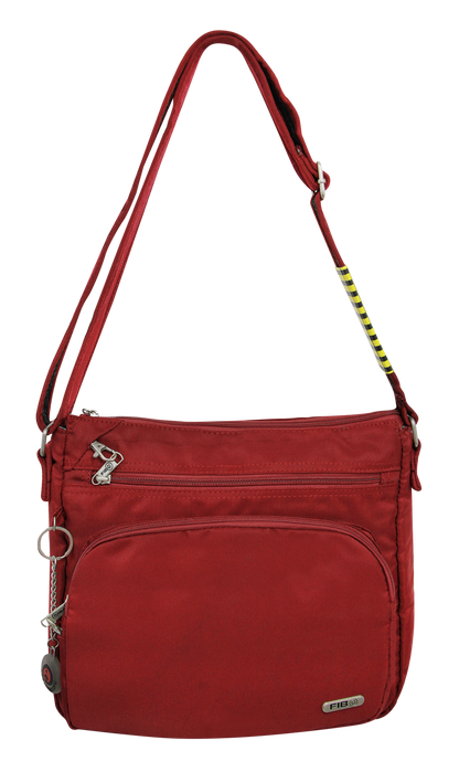 FIB Mens Crossbody Bag Satchel Adjustable Shoulder Strap Travel - Burgundy V563-1730RXXBURGUNDY