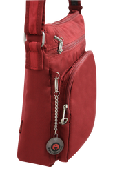 FIB Mens Crossbody Bag Satchel Adjustable Shoulder Strap Travel - Burgundy V563-1730RXXBURGUNDY