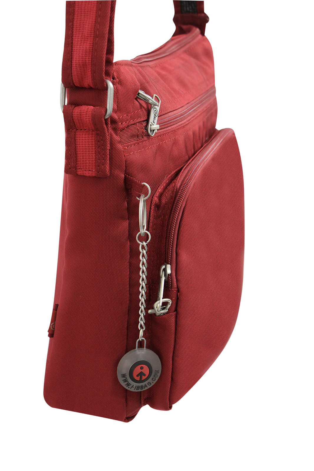 FIB Mens Crossbody Bag Satchel Adjustable Shoulder Strap Travel - Burgundy V563-1730RXXBURGUNDY
