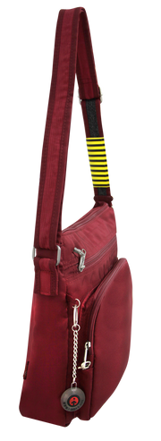 FIB Mens Crossbody Bag Satchel Adjustable Shoulder Strap Travel - Burgundy V563-1730RXXBURGUNDY