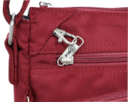 FIB Mens Crossbody Bag Satchel Adjustable Shoulder Strap Travel - Burgundy V563-1730RXXBURGUNDY