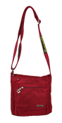 FIB Mens Crossbody Bag Shoulder Strap Travel Satchel Wallet Pockets - Burgundy V563-1731RXXBURGUNDY