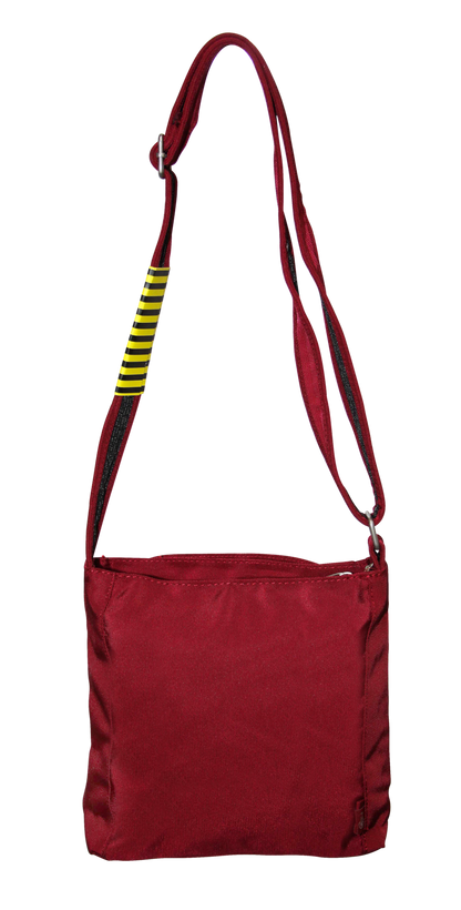FIB Mens Crossbody Bag Shoulder Strap Travel Satchel Wallet Pockets - Burgundy V563-1731RXXBURGUNDY