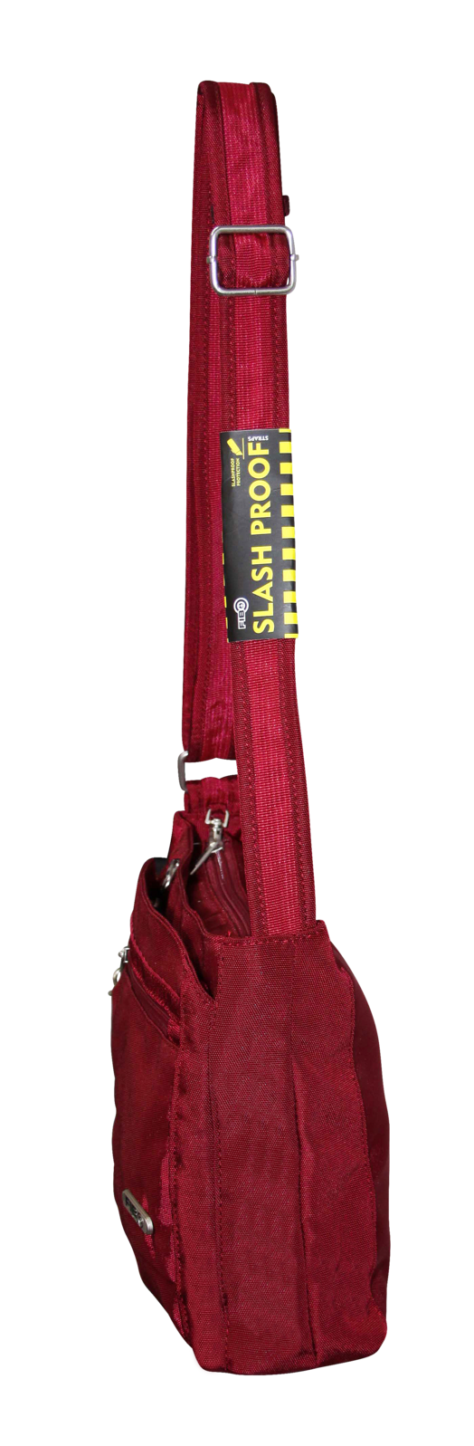 FIB Mens Crossbody Bag Shoulder Strap Travel Satchel Wallet Pockets - Burgundy V563-1731RXXBURGUNDY