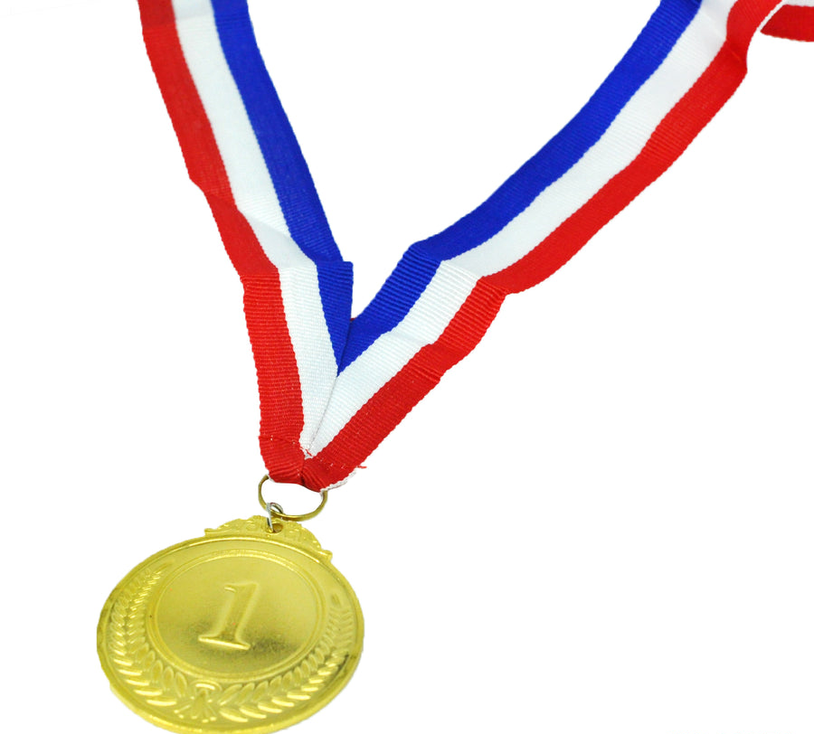 1st METAL GOLD WINNER MEDALS Sports Day School 46cm Ribbon Olympics V563-17699-01