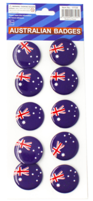 Australian Flag Badges 10 pieces Aussie Australia Day Enamel Tie Pin Brooch V563-17728
