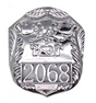 POLICE BADGE Costume Accessory Plastic Silver Fancy Dress Party Officer Cop V563-17770