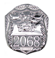 POLICE BADGE Costume Accessory Plastic Silver Fancy Dress Party Officer Cop V563-17770