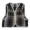 Childrens Grey Checkered Party Costume Vest Boys Kids Victorian, Cowboy or 1920s Style V563-17805-01