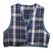 Childrens Blue Checkered Party Costume Vest Boys Kids Victorian, Cowboy or 1920s Style V563-17805-02