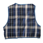 Childrens Blue Checkered Party Costume Vest Boys Kids Victorian, Cowboy or 1920s Style V563-17805-02
