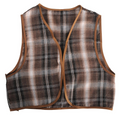 Childrens Brown Checkered Party Costume Vest Boys Kids Victorian, Cowboy or 1920s Style V563-17805-03