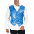 Mens Sequin Vest Waistcoat Disco Sparkle Costume Dance Party - Light Blue V563-17814-LIGHTBLUE