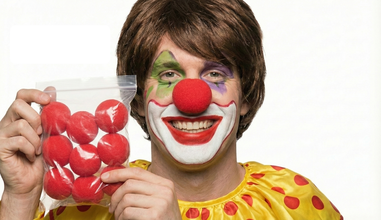 10x Soft CLOWN NOSES Costume Circus Halloween Spongy Fancy Fun Silly in Red V563-17840-10PCS-RED