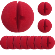 10x Soft CLOWN NOSES Costume Circus Halloween Spongy Fancy Fun Silly in Red V563-17840-10PCS-RED