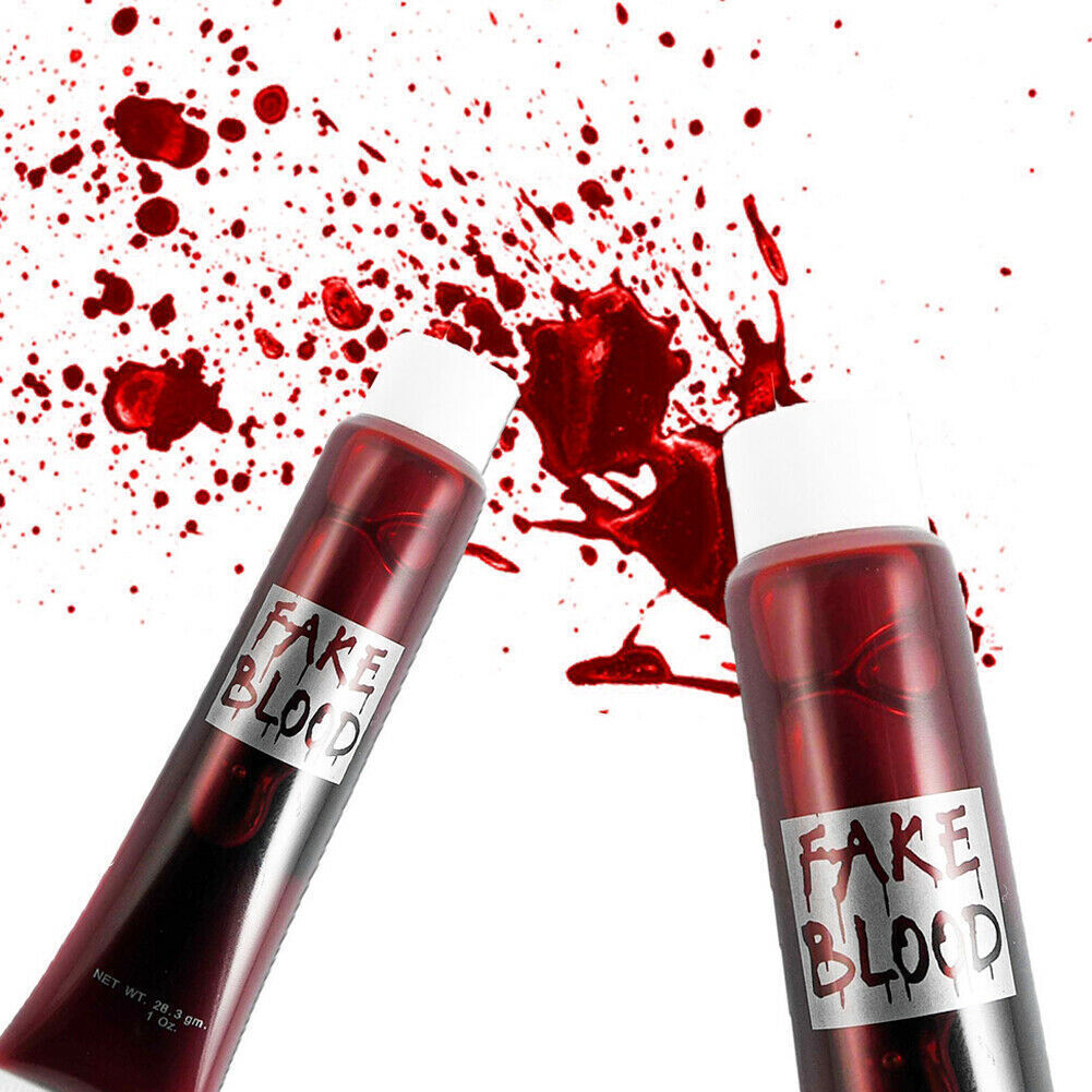 FAKE BLOOD Zombie Halloween Fancy Dress Red Make Up Gel Cream Vampire Horror V563-18025