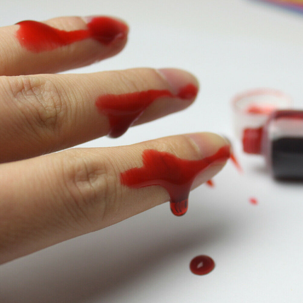 FAKE BLOOD Zombie Halloween Fancy Dress Red Make Up Gel Cream Vampire Horror V563-18025