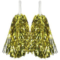 Yellow Metallic Cheerleading Pom Poms - Set of 2 with Easy-Grip Handles Australia Day V563-18200_07
