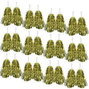 Yellow Metallic Cheerleading Pom Poms - Set of 12 with Easy-Grip Handles Australia Day V563-18200_07_12X