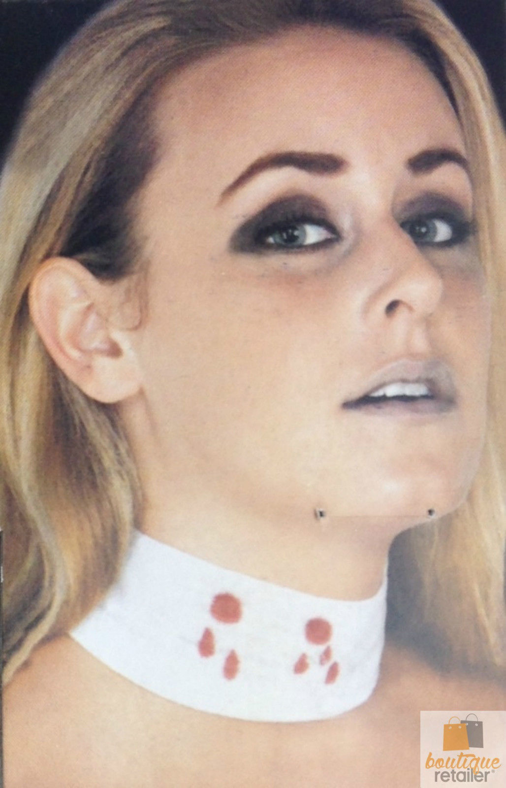 VAMPIRE BITE CHOKER for Halloween Costume Dress Up Horror Fake Blood Bandage V563-18395