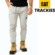 Caterpillar Track Pants Trackies Work Casual Gym Slim Fit w Hem Joggers - Grey - M V563-1850026-GREY-M