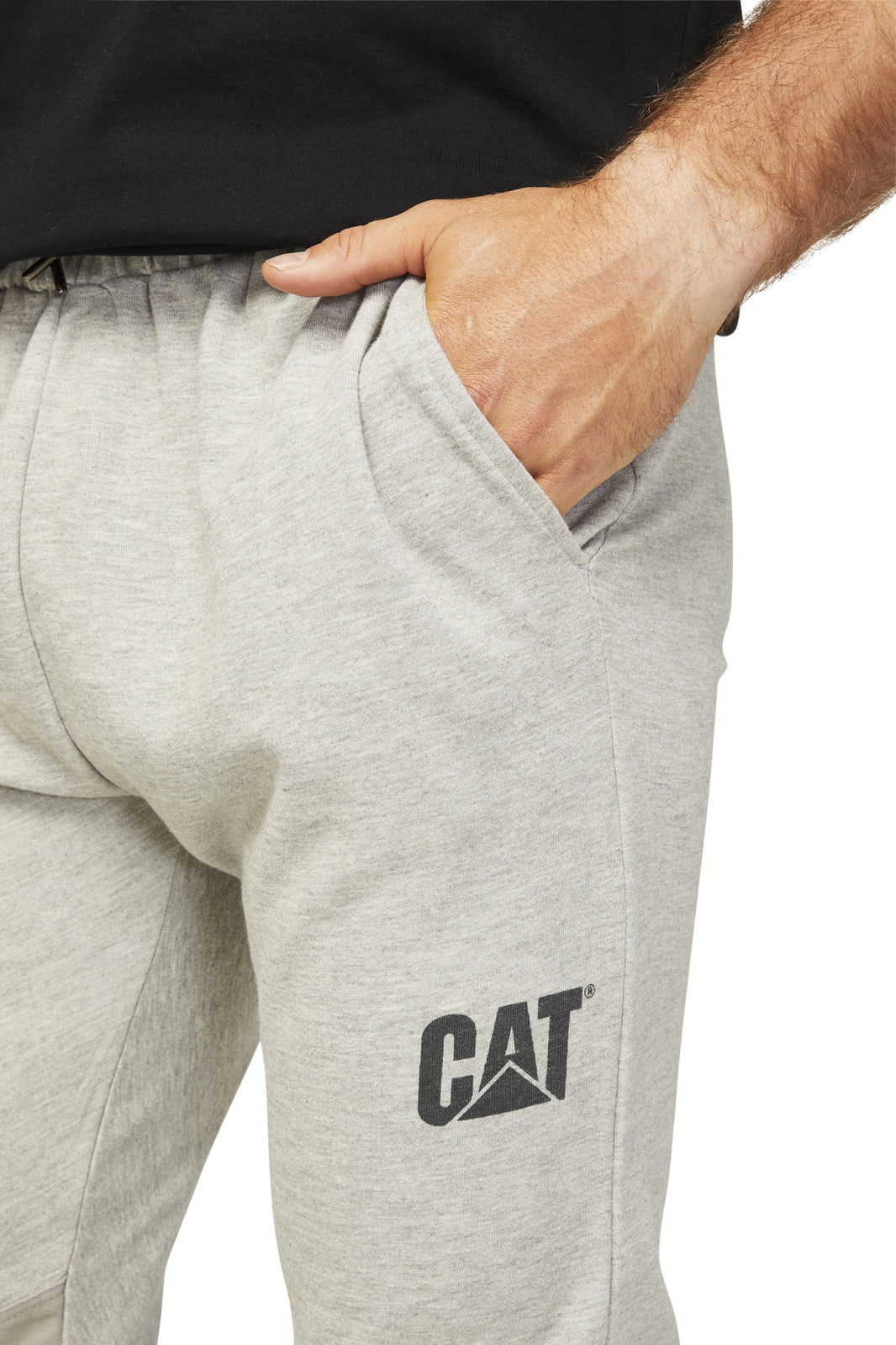 Caterpillar Track Pants Trackies Work Casual Gym Slim Fit w Hem Joggers - Grey - S V563-1850026-GREY-S