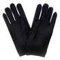 Ladies SHORT GLOVES Costume Party Wedding Bridal Fancy Dress Prom Stretchy - Black - One Size V563-18540-BLACK
