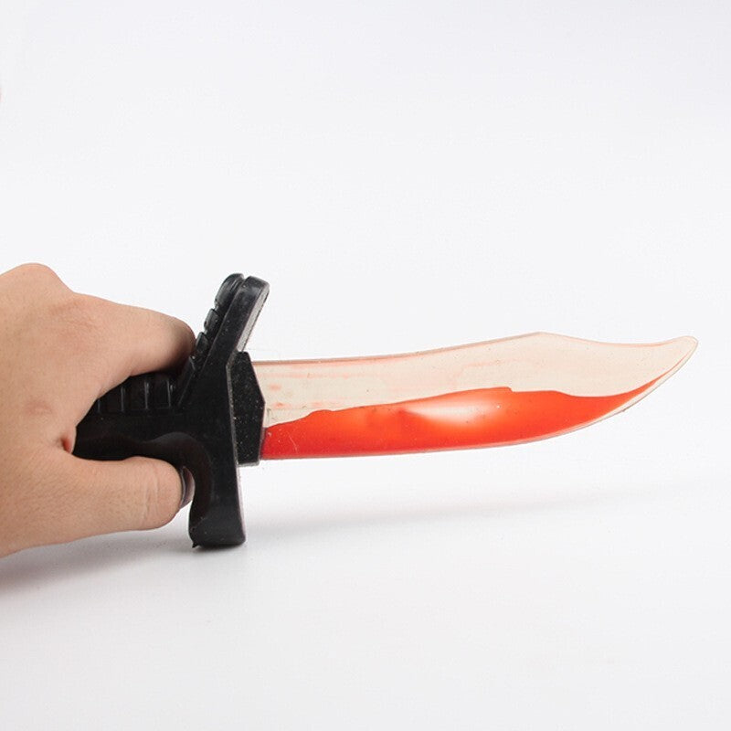 Fake Plastic BLOOD KNIFE Costume Party Vampire Joke Bleeding Halloween Party Scary V563-18730