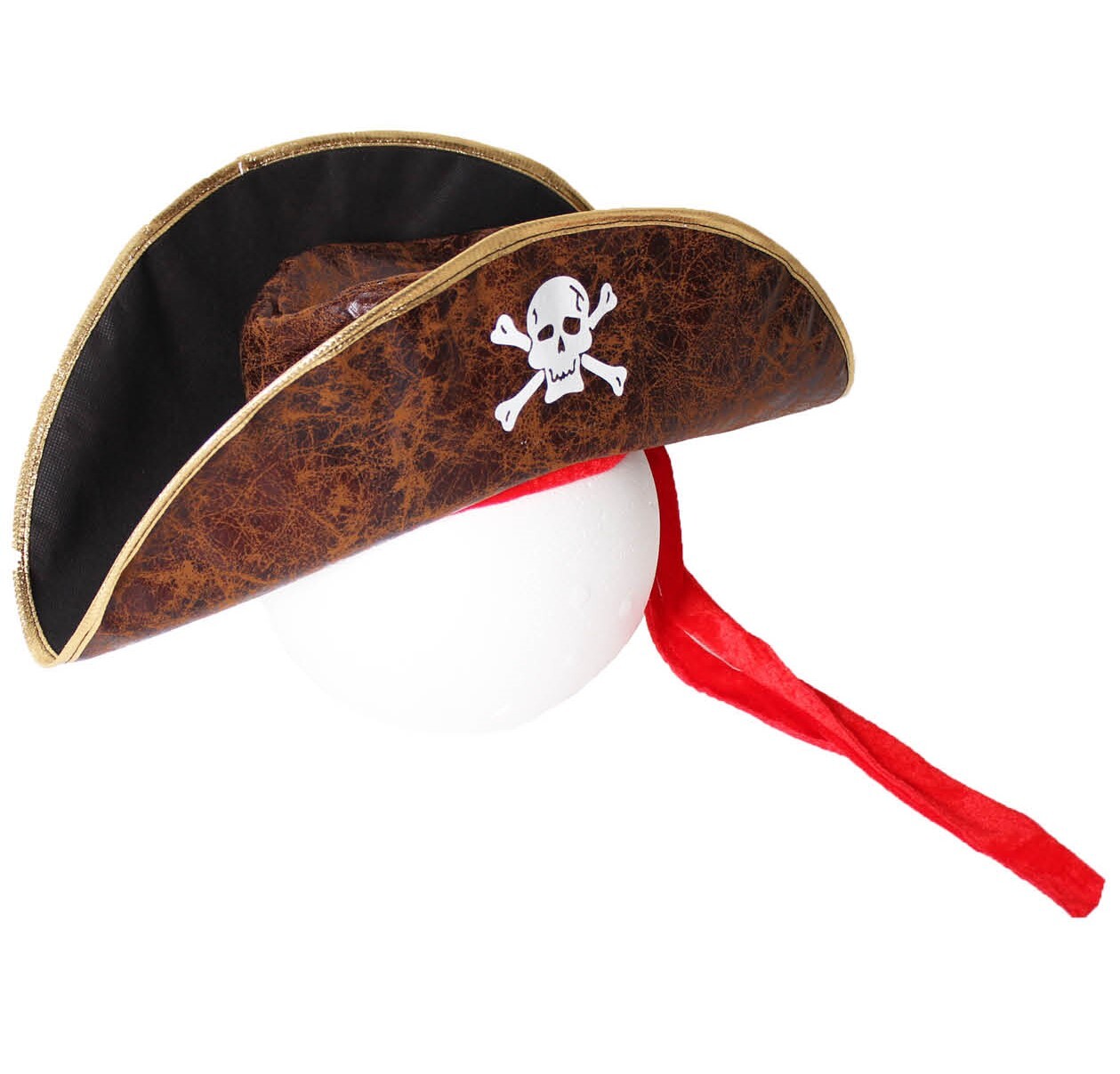Deluxe Pirate Hat Costume Party Accessory Jack Sparrow - Brown V563-19057