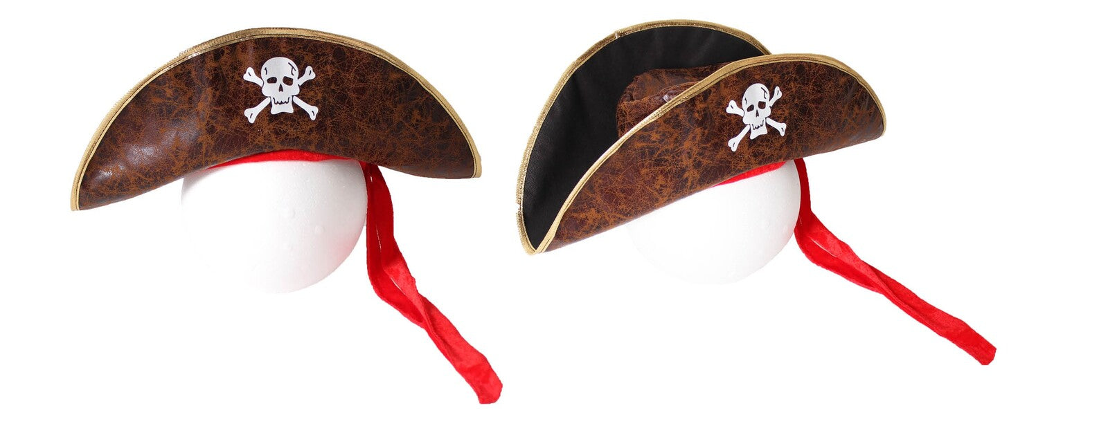 Deluxe Pirate Hat Costume Party Accessory Jack Sparrow - Brown V563-19057