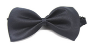 Mens BOW TIE Wedding Tuxedo Pre-tied Formal Bestman Necktie Classic Plain Party - Black V563-19410-BLK