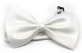 Mens BOW TIE Wedding Tuxedo Formal Bestman Necktie Classic Plain Party - White V563-19410-WHT