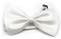 Mens BOW TIE Wedding Tuxedo Formal Bestman Necktie Classic Plain Party - White V563-19410-WHT