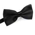 Mens BOW TIE Wedding Tuxedo Formal Bestman Necktie Classic Plain Party - Black V563-19411-BLK
