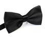 Mens BOW TIE Wedding Tuxedo Formal Bestman Necktie Classic Plain Party - Black V563-19411-BLK