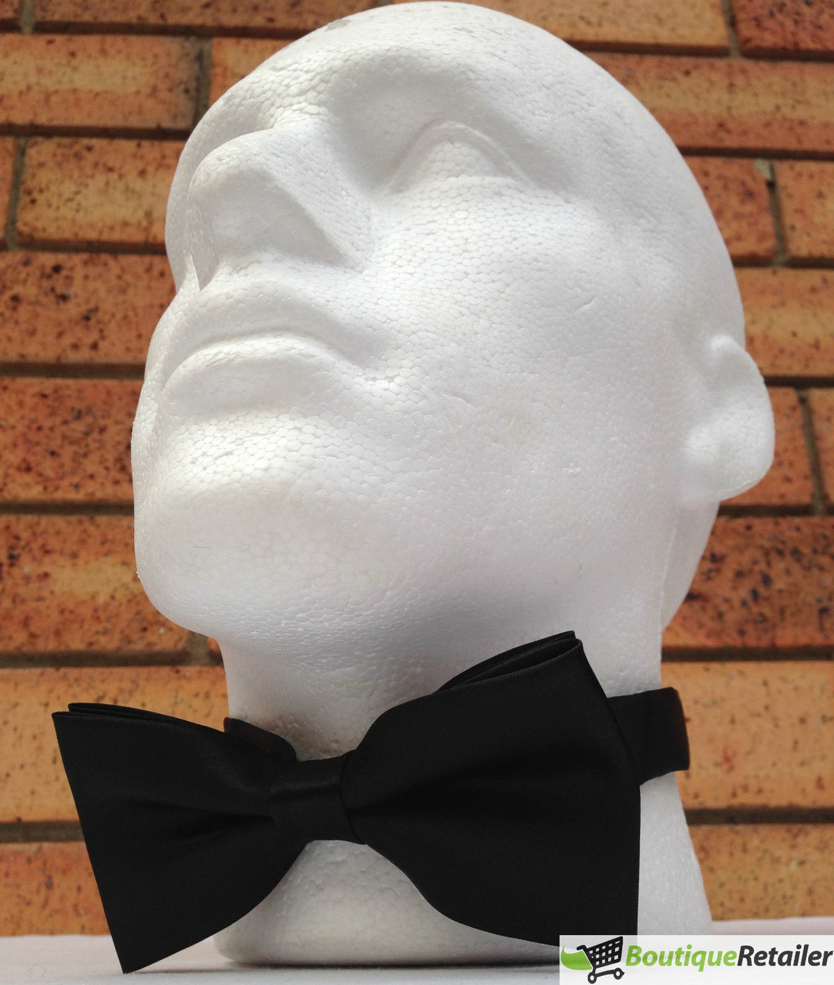 Mens BOW TIE Wedding Tuxedo Formal Bestman Necktie Classic Plain Party - Black V563-19411-BLK