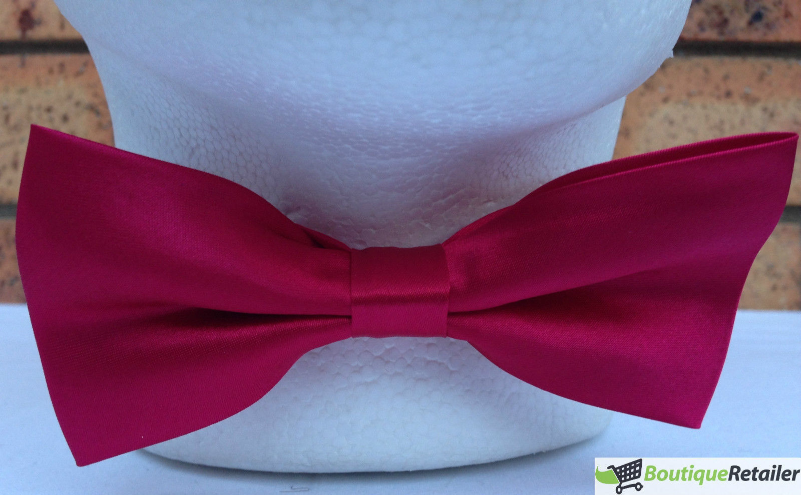 Mens BOW TIE Wedding Tuxedo Formal Bestman Necktie Classic Plain Party - Burgundy V563-19411-BURG