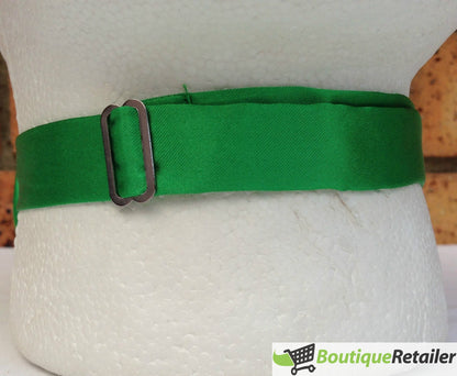 Mens BOW TIE Wedding Tuxedo Formal Bestman Necktie Classic Plain Party - Green V563-19411-GRN