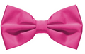 Mens BOW TIE Wedding Tuxedo Formal Bestman Necktie Classic Plain Party - Hot Pink V563-19411-HTPNK