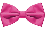 Mens BOW TIE Wedding Tuxedo Formal Bestman Necktie Classic Plain Party - Hot Pink V563-19411-HTPNK
