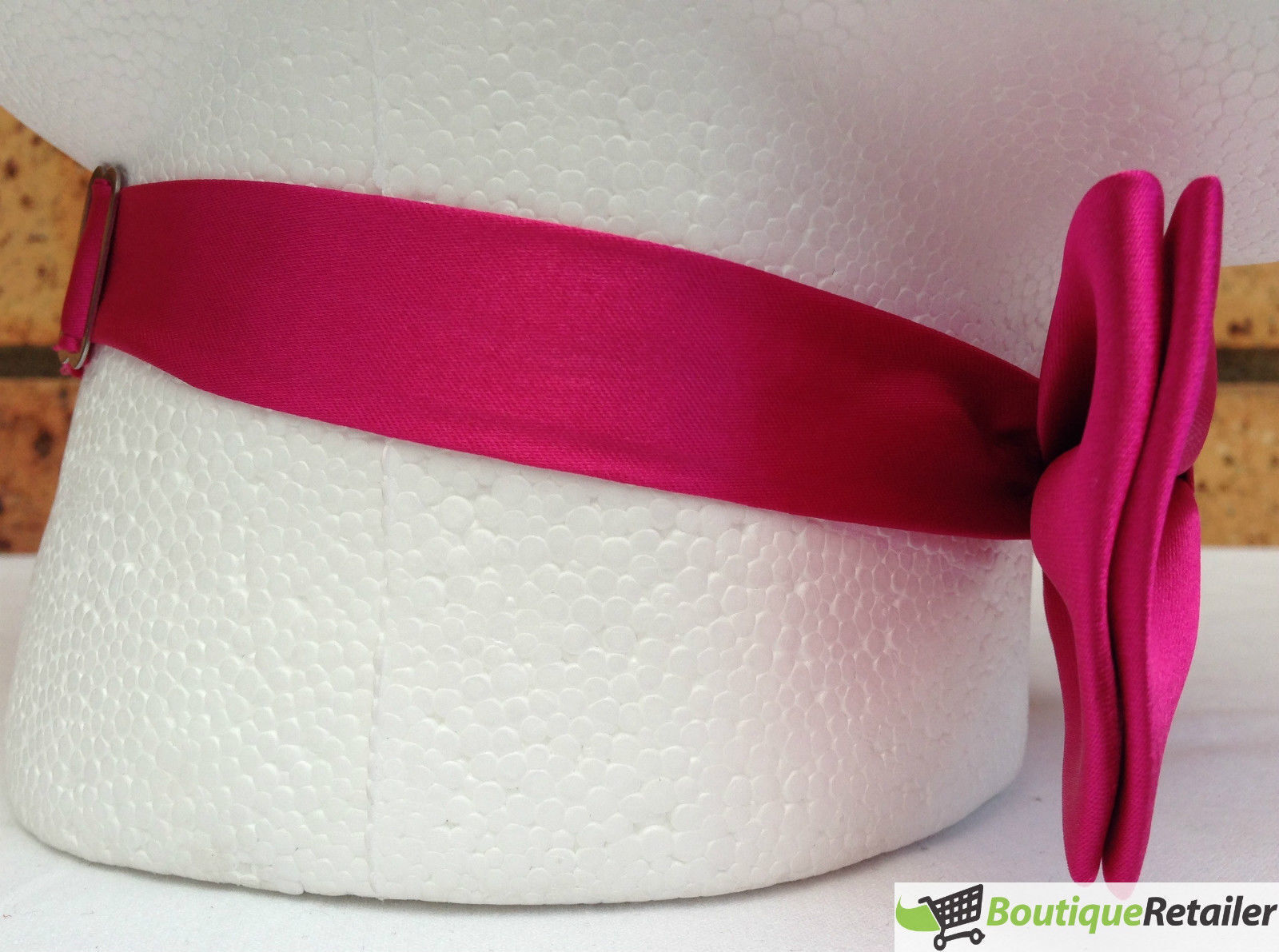 Mens BOW TIE Wedding Tuxedo Formal Bestman Necktie Classic Plain Party - Hot Pink V563-19411-HTPNK