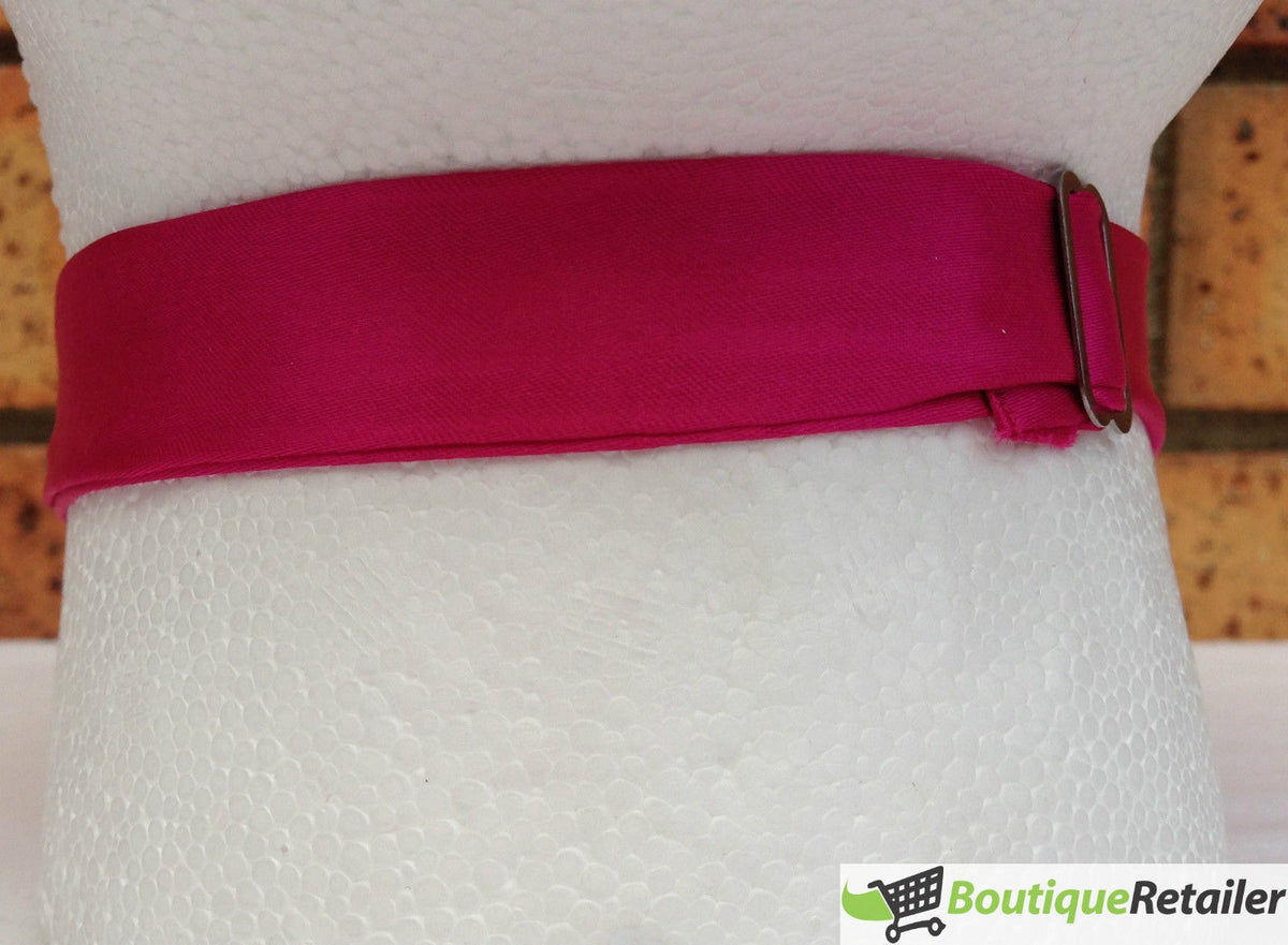 Mens BOW TIE Wedding Tuxedo Formal Bestman Necktie Classic Plain Party - Hot Pink V563-19411-HTPNK