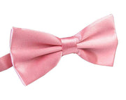 Mens BOW TIE Wedding Tuxedo Formal Bestman Necktie Classic Plain Party - Light Pink V563-19411-LTPNK