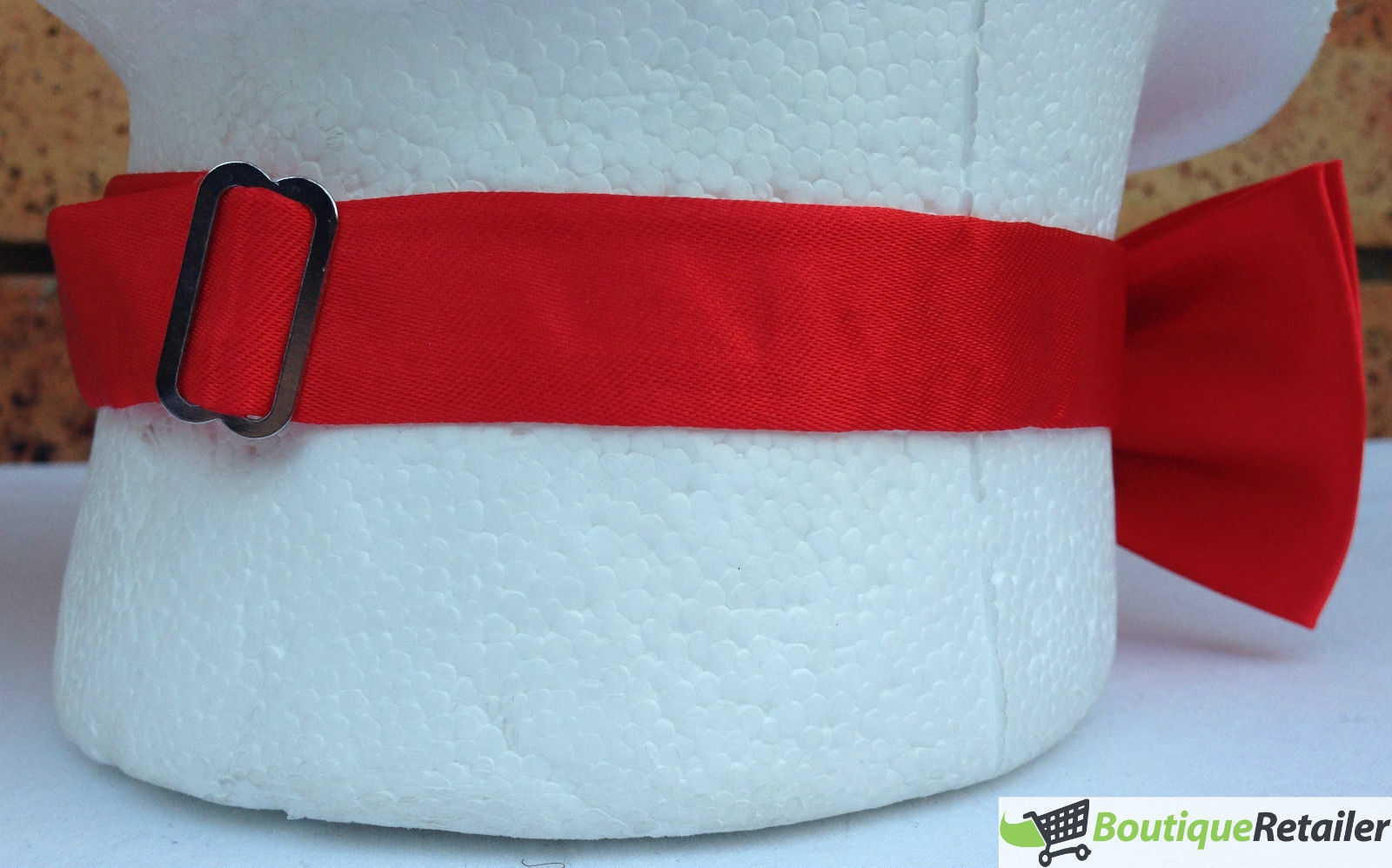 Mens BOW TIE Wedding Tuxedo Formal Bestman Necktie Classic Plain Party - Red V563-19411-RED