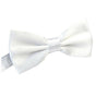 Mens BOW TIE Wedding Tuxedo Formal Bestman Necktie Classic Plain Party - White V563-19411WHT