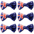 6x Australian Flag Bow Tie - Patriotic Accessory Australia Day V563-19415_6X
