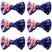 6x Australian Flag Bow Tie - Patriotic Accessory Australia Day V563-19415_6X